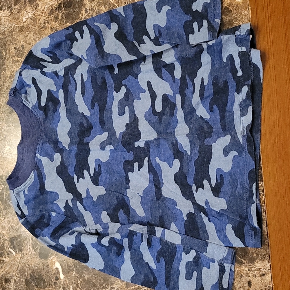 Blue Camo Long Sleeve Tee